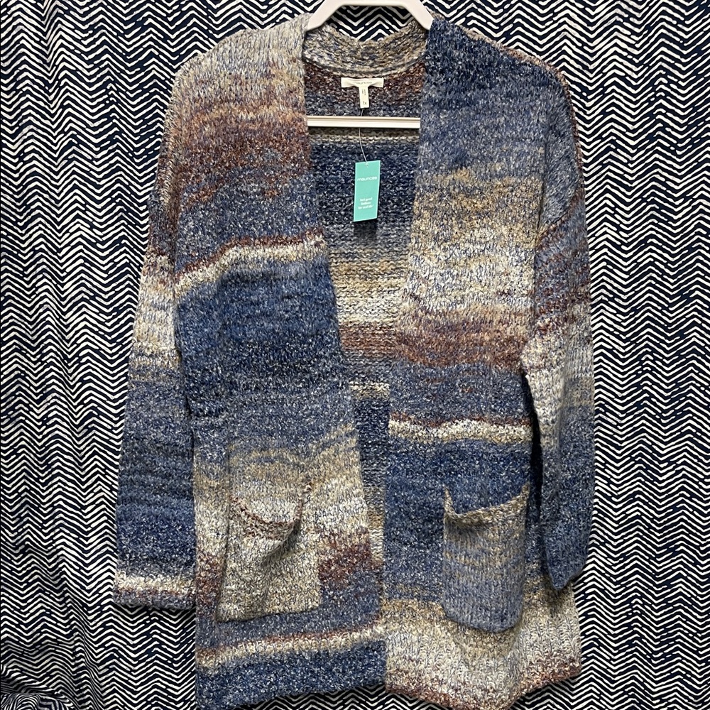 Maurices Blue and Brown Women's Cardigan